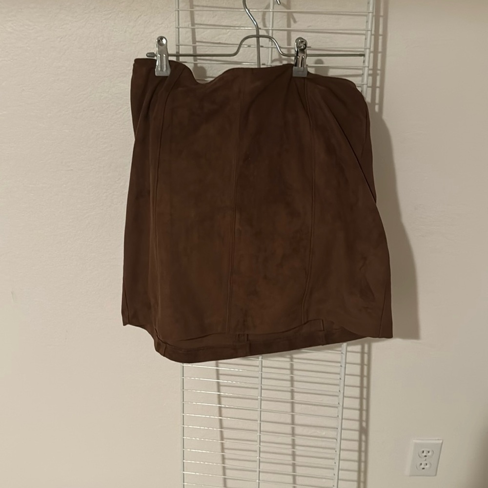 Suede skirt